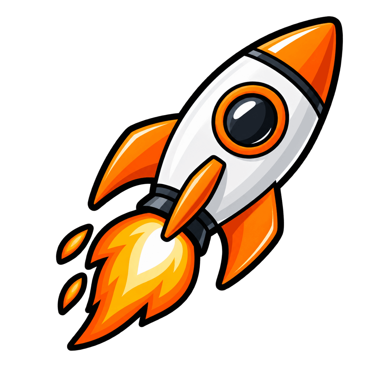 Rocket reaction sticker